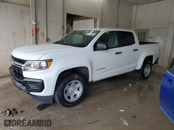 2021 Chevrolet Colorado 2WD Work Truck with VIN 1GCGSBEA2M1175856, listed as a Copart auction lot 55280735 with 93,946 mi miles and Clean title. Bid and sale history available at DreamBid. Image 1.