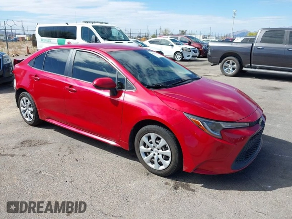 2021 Toyota Corolla LE with VIN JTDEPMAE7MJ133972, listed as a IAAI auction lot 41903179 with 91,680 mi miles. Bid and sale history available at carsss.com. Image 1.