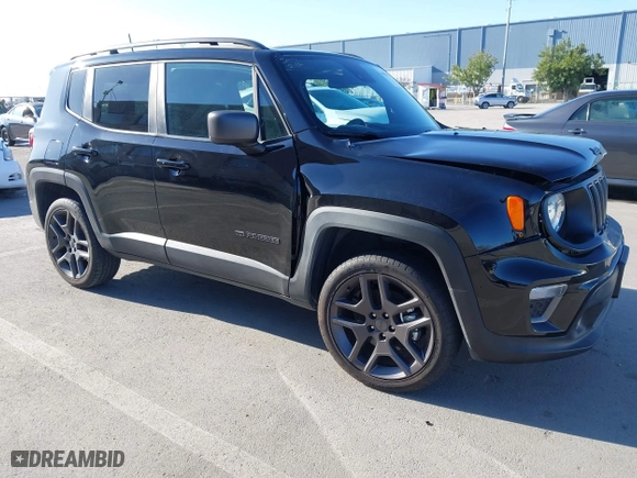 2021 Jeep Renegade Latitude with VIN ZACNJDBBXMPN25489, listed as a IAAI auction lot 41658159 with 13,952 mi miles. Bid and sale history available at carsss.com. Image 1.