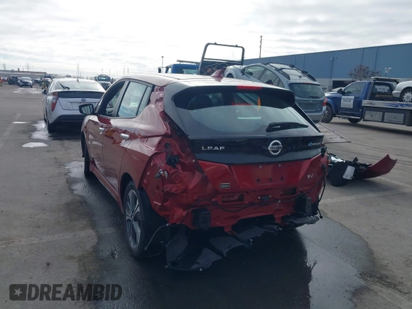 2019 Nissan LEAF SV z VIN 1N4AZ1CP2KC301692, wystawiony jako IAAI lot #41255433 z przebiegiem 36 916 mil mil oraz . Historia ofert i sprzedaży dostępna na DreamBid. Obrazek 3.