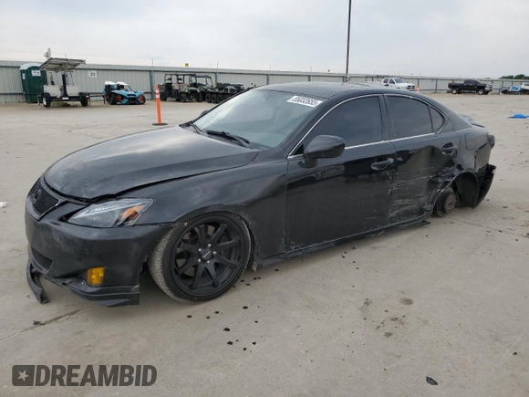 2007 Lexus IS 350 with VIN JTHBE262275015464, listed as a Copart auction lot 55032655 with 157,648 mi miles and Salvage Title. Bid and sale history available at DreamBid. Image 1.