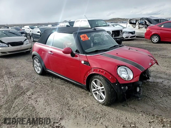2012 MINI Convertible с VIN WMWZN3C56CT135341, выставлен на аукционе Copart как лот 48611575 с пробегом Не указан миль и Списание • Salvage title. История ставок и продаж доступна на DreamBid. Изображение 11.