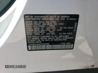 2023 Volkswagen Atlas SE with VIN 1V2KR2CAXPC526268, listed as a Copart auction lot 48411415 with 19,075 mi miles and Salvage title. Bid and sale history available at DreamBid. Image 15.
