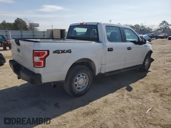 2019 Ford F-150 XL with VIN 1FTEW1E52KFC63864, listed as a Copart auction lot 43713355 with 32,177 mi miles and Salvage Title. Bid and sale history available at carsss.com. Image 3.