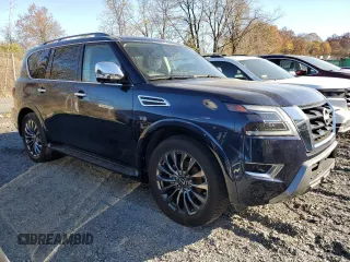 2021 Nissan Armada Platinum with VIN JN8AY2DA5M9372810, listed as a Copart auction lot 79209474 with 29,382 mi miles and Non Repairable. Bid and sale history available at carsss.com. Image 4.