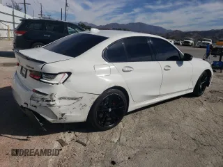 2021 BMW 3 Series M340i with VIN 3MW5U7J02M8B87249, listed as a Copart auction lot 43606975 with 43,373 mi miles and Salvage Title. Bid and sale history available at carsss.com. Image 3.