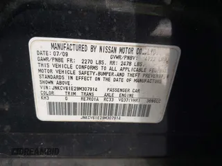 2009 Infiniti G37 Journey with VIN JNKCV61E29M307914, listed as a IAAI auction lot 41756849 with Not Provided miles. Bid and sale history available at carsss.com. Image 9.