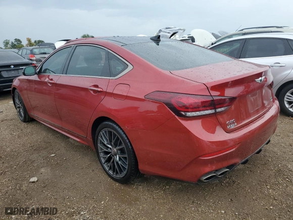 2020 Genesis G80 3.3T Sport with VIN KMTFN4JB3LU329583, listed as a Copart auction lot 65930074 with 111,581 mi miles and Salvage Title. Bid and sale history available at carsss.com. Image 2.