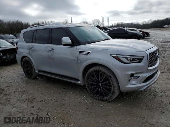 2019 Infiniti QX80 LUXE with VIN JN8AZ2NE1K9230269, listed as a Copart auction lot 39197074 with 97,573 mi miles. Bid and sale history available at carsss.com. Image 4.