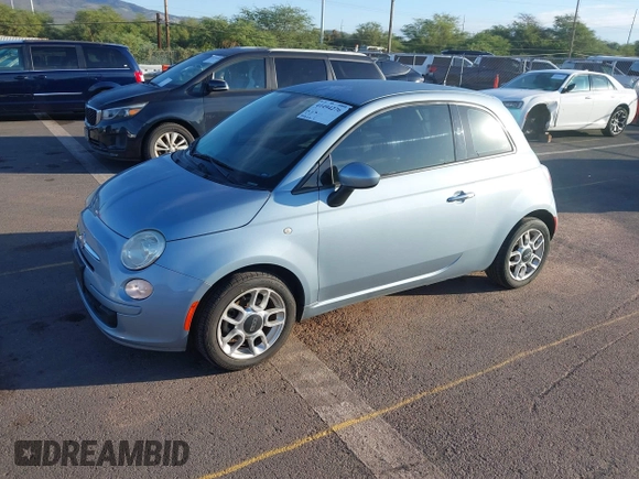 2015 FIAT 500 Pop with VIN 3C3CFFAR3FT556105, listed as a IAAI auction lot 41494276 with 94,826 mi miles. Bid and sale history available at carsss.com. Image 17.