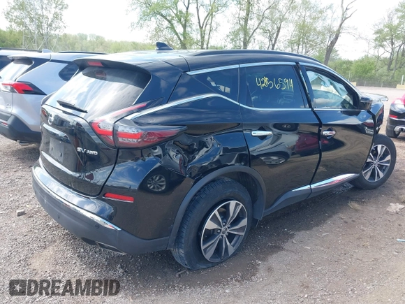 2020 Nissan Murano SV with VIN 5N1AZ2BS7LN121714, listed as a IAAI auction lot 42156594 with 116,526 mi miles and . Bid and sale history available at DreamBid. Image 4.
