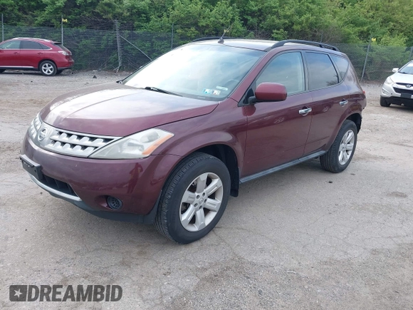 2007 Nissan Murano S with VIN JN8AZ08W47W601653, listed as a IAAI auction lot 42074179 with 138,257 mi miles and . Bid and sale history available at DreamBid. Image 2.