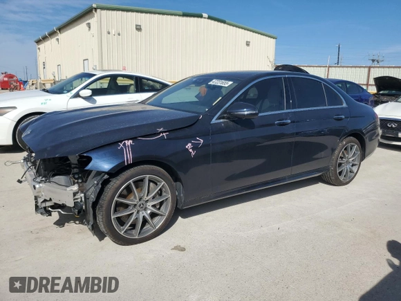 2023 Mercedes-Benz E 350 with VIN W1KZF8EB8PB111186, listed as a Copart auction lot 47231655 with 22,537 mi miles and Salvage Title. Bid and sale history available at DreamBid. Image 1.