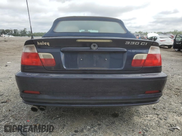2003 BMW 3 Series 330Ci with VIN WBABS534X3JU96967, listed as a Copart auction lot 64602915 with 178,284 mi miles and Salvage title. Bid and sale history available at DreamBid. Image 6.