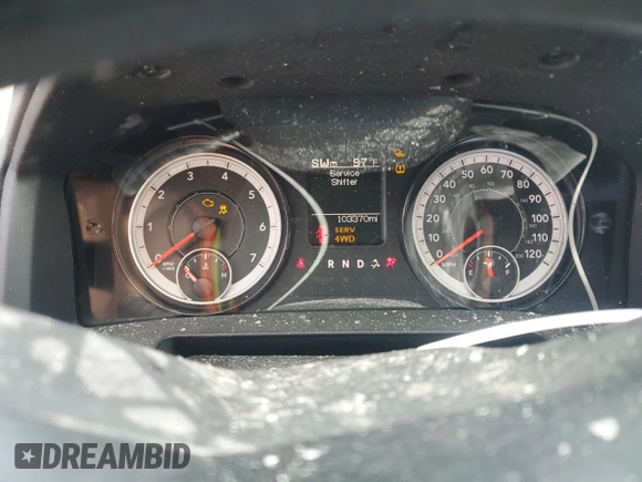 2018 Ram 1500 Express with VIN 1C6RR7FT3JS200553, listed as a Copart auction lot 54662535 with 103,370 mi miles and Salvage title. Bid and sale history available at DreamBid. Image 9.