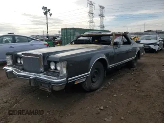 1977 Lincoln Continental with VIN 7Y89A809603, listed as a Copart auction lot 85104154 with Not Provided miles and Salvage Title. Bid and sale history available at DreamBid. Image 1.