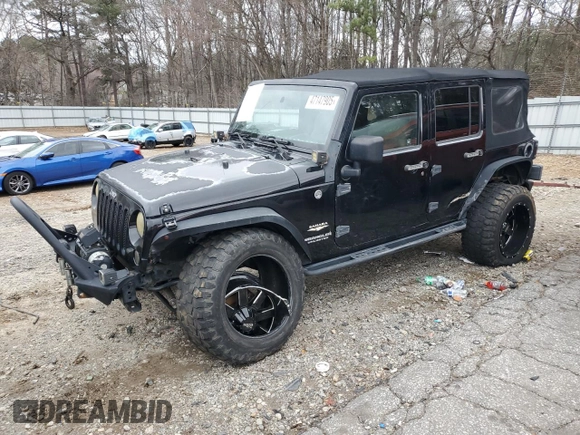 2008 Jeep Wrangler Unlimited Sahara with VIN 1J4GA59168L580525, listed as a Copart auction lot 47147905 with 223,138 mi miles and Salvage Title. Bid and sale history available at carsss.com. Image 1.