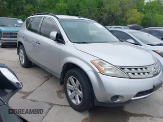 2007 Nissan Murano SL with VIN JN8AZ08W37W629945, listed as a IAAI auction lot 41950706 with 248,586 mi miles and . Bid and sale history available at DreamBid. Image 1.