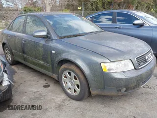 2002 Audi A4 1.8T with VIN WAULC68E22A308336, listed as a IAAI auction lot 41783633 with 1 mi miles. Bid and sale history available at carsss.com. Image 1.