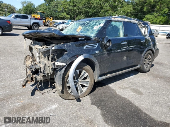 2018 Nissan Armada SV with VIN JN8AY2NCXJ9553963, listed as a Copart auction lot 68015674 with Not Provided miles and Non Repairable. Bid and sale history available at carsss.com. Image 1.
