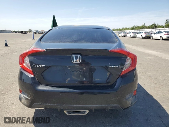 2019 Honda Civic Sport with VIN 19XFC2F88KE209376, listed as a Copart auction lot 58844515 with 82,057 mi miles and Clean title. Bid and sale history available at DreamBid. Image 6.