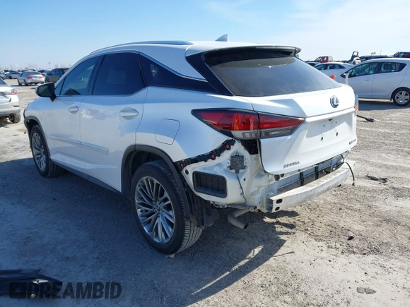 2020 Lexus RX with VIN 2T2JZMAA5LC165525, listed as a IAAI auction lot 41396533 with 67,440 mi miles. Bid and sale history available at carsss.com. Image 3.
