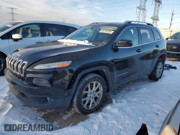 2016 Jeep Cherokee Latitude with VIN 1C4PJLCS9GW264514, listed as a Copart auction lot 45118795 with 117,785 mi miles and Salvage Title. Bid and sale history available at carsss.com. Image 1.