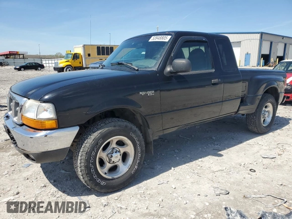 1999 Ford Ranger XLT with VIN 1FTZR15X8XTB13048, listed as a Copart auction lot 53948805 with 154,436 mi miles and Salvage title. Bid and sale history available at DreamBid. Image 1.