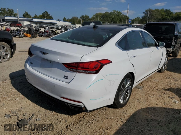 2017 Genesis G80 3.8L with VIN KMHGN4JE4HU193223, listed as a Copart auction lot 68315563 with 34,690 mi miles and Salvage Title. Bid and sale history available at carsss.com. Image 3.