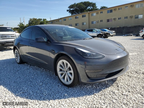 2023 Tesla Model 3 with VIN 5YJ3E1EA3PF427867, listed as a Copart auction lot 41621475 with 43,510 mi miles and Non Repairable. Bid and sale history available at carsss.com. Image 4.