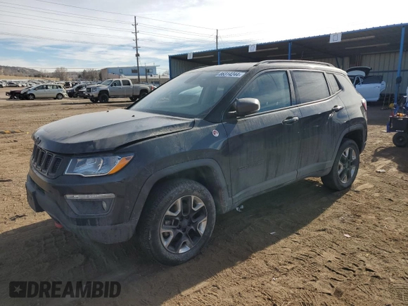 2018 Jeep Compass Trailhawk with VIN 3C4NJDDB9JT337597, listed as a Copart auction lot 86314244 with 88,873 mi miles and Salvage Title. Bid and sale history available at carsss.com. Image 1.