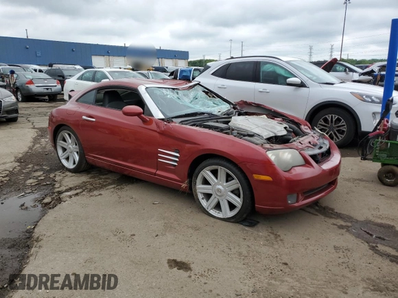 2004 Chrysler Crossfire z VIN 1C3AN69L54X005704, wystawiony jako Copart lot #58487215 z przebiegiem 120 423 mil mil oraz Czysty tytuł • Clean title. Historia ofert i sprzedaży dostępna na DreamBid. Obrazek 4.