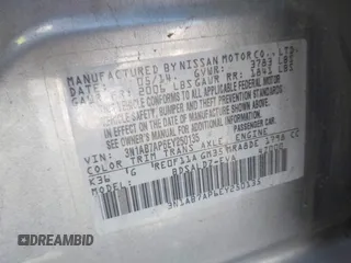 2014 Nissan Sentra SR with VIN 3N1AB7AP6EY250135, listed as a IAAI auction lot 41991142 with 190,072 mi miles and . Bid and sale history available at DreamBid. Image 9.