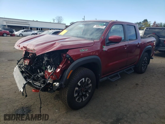 2023 Nissan Frontier SV z VIN 1N6ED1EK6PN638144, wystawiony jako Copart lot #76092204 z przebiegiem 6 523 mil mil oraz Szkoda całkowita • Salvage title. Historia ofert i sprzedaży dostępna na DreamBid. Obrazek 1.