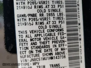 2017 Infiniti QX70 with VIN JN8CS1MU1HM143736, listed as a Copart auction lot 54896834 with 126,983 mi miles and Salvage Title. Bid and sale history available at carsss.com. Image 14.