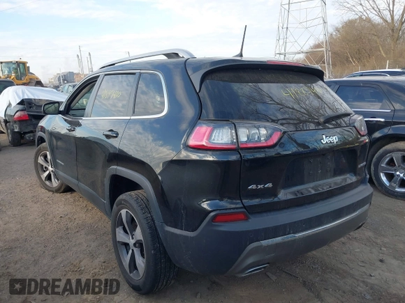 2020 Jeep Cherokee Limited with VIN 1C4PJMDX4LD575922, listed as a IAAI auction lot 41887410 with 23,384 mi miles and . Bid and sale history available at DreamBid. Image 3.