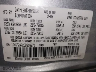 2005 Dodge Caravan SE with VIN 1D4GP24R25B316271, listed as a IAAI auction lot 41720154 with 231,797 mi miles. Bid and sale history available at carsss.com. Image 9.