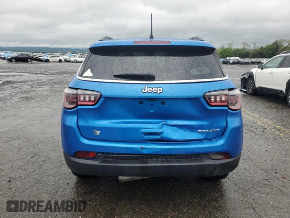 2021 Jeep Compass Sport with VIN 3C4NJCAB6MT518465, listed as a Copart auction lot 56797435 with 82,089 mi miles and Salvage title. Bid and sale history available at DreamBid. Image 6.