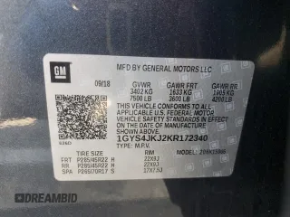 2019 Cadillac Escalade ESV Premium Luxury z VIN 1GYS4JKJ2KR172340, wystawiony jako Copart lot #84936254 z przebiegiem 107 576 mil mil oraz Szkoda całkowita • Salvage title. Historia ofert i sprzedaży dostępna na DreamBid. Obrazek 13.