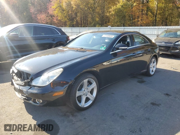2007 Mercedes-Benz CLS-Class 5.5L with VIN WDDDJ72X37A080034, listed as a Copart auction lot 77105634 with 5,546 mi miles and Salvage Title. Bid and sale history available at carsss.com. Image 1.