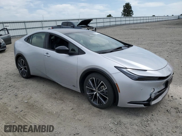 2024 Toyota Prius LE with VIN JTDADABU4R3011917, listed as a Copart auction lot 61184665 with 6,612 mi miles and Salvage title. Bid and sale history available at DreamBid. Image 4.
