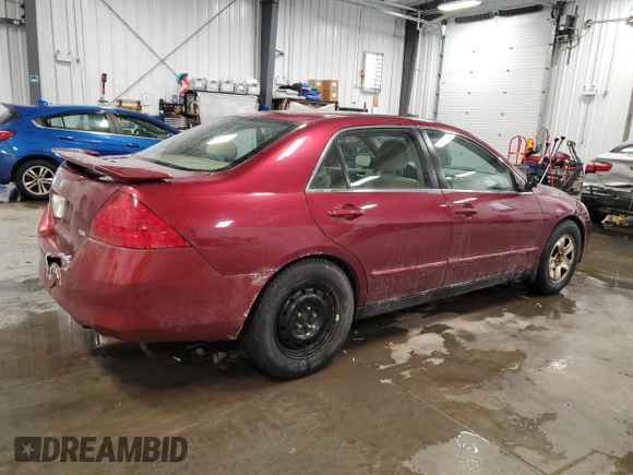 2006 Honda Accord LX SE with VIN 1HGCM55376A811560, listed as a Copart auction lot 44641895 with 206,946 mi miles and Clean title. Bid and sale history available at DreamBid. Image 3.