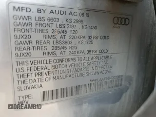 2017 Audi Q7 Premium Plus with VIN WA1LAAF76HD022619, listed as a Copart auction lot 62108625 with 145,475 mi miles and Clean title. Bid and sale history available at DreamBid. Image 13.