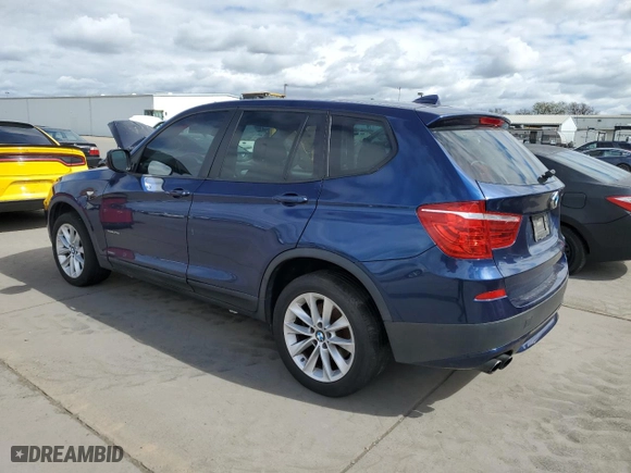 2013 BMW X3 xDrive28i with VIN 5UXWX9C59DLK59543, listed as a Copart auction lot 47501805 with 131,036 mi miles and Clean Title. Bid and sale history available at carsss.com. Image 2.