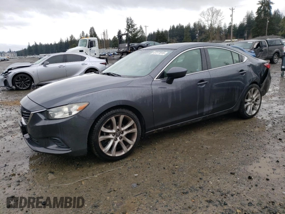 2014 Mazda Mazda6 i Touring with VIN JM1GJ1V61E1134743, listed as a Copart auction lot 47277015 with 108,166 mi miles and Salvage Title. Bid and sale history available at carsss.com. Image 1.
