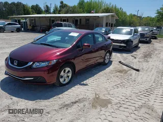 2014 Honda Civic Sedan LX with VIN 19XFB2F57EE246612, listed as a IAAI auction lot 41984108 with 13,656 mi miles. Bid and sale history available at carsss.com. Image 17.