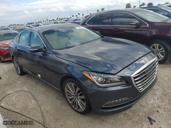 2017 Genesis G80 5.0L Ultimate with VIN KMHGN4JF4HU200082, listed as a Copart auction lot 77089784 with 63,158 mi miles and Non Repairable. Bid and sale history available at carsss.com. Image 4.