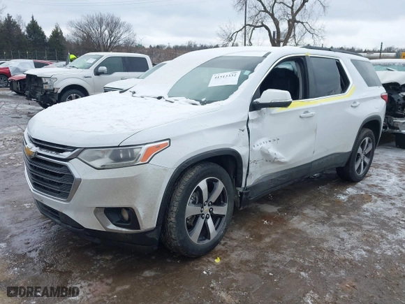 2021 Chevrolet Traverse LT Leather with VIN 1GNERHKWXMJ218191, listed as a IAAI auction lot 41512332 with 87,206 mi miles. Bid and sale history available at carsss.com. Image 18.
