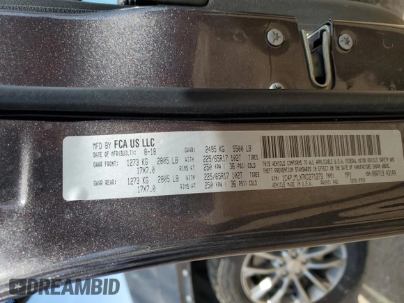 2019 Jeep Cherokee Latitude Plus with VIN 1C4PJMLX7KD271273, listed as a Copart auction lot 56177265 with 116,998 mi miles and Salvage title. Bid and sale history available at DreamBid. Image 13.