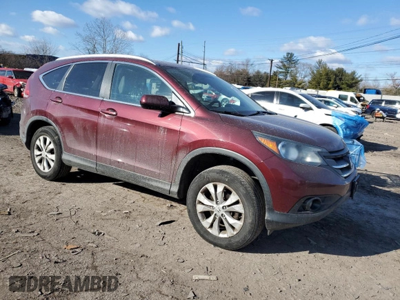 2013 Honda CR-V EX-L with VIN 5J6RM4H70DL010224, listed as a Copart auction lot 88466445 with 204,370 mi miles and Salvage Title. Bid and sale history available at carsss.com. Image 4.